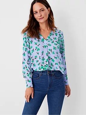 Ann Taylor Blue Blouse